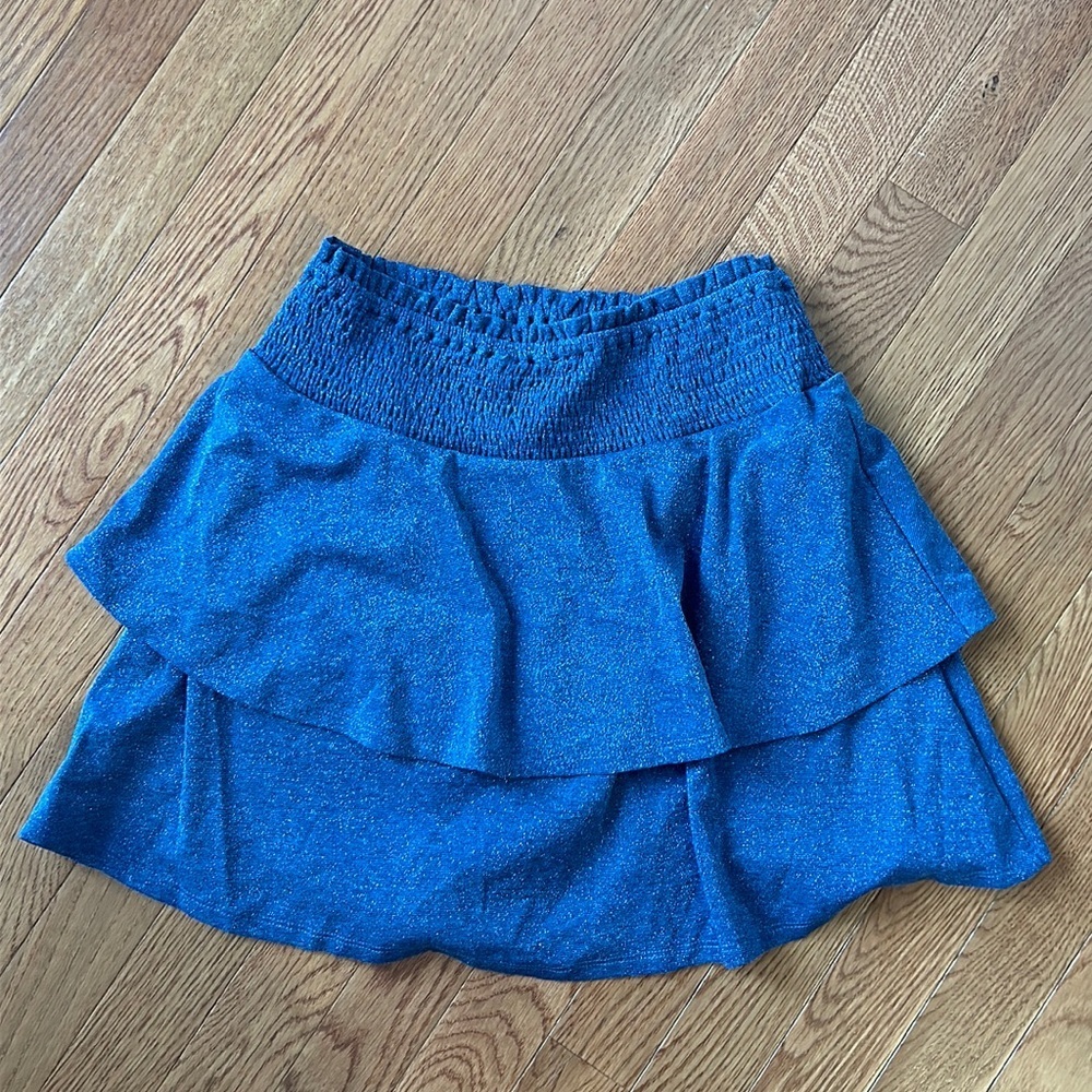 Aqua Girls Blue Sparkly Skirt Size Large
